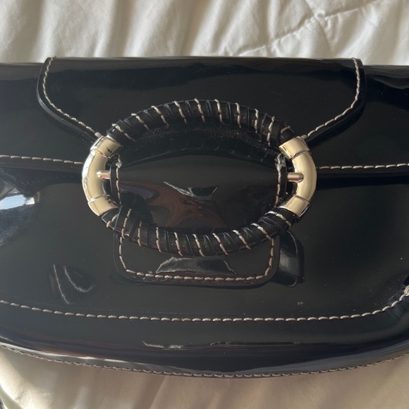Ann Taylor Black Patent Leather Wristlet - Picture 6 of 6
